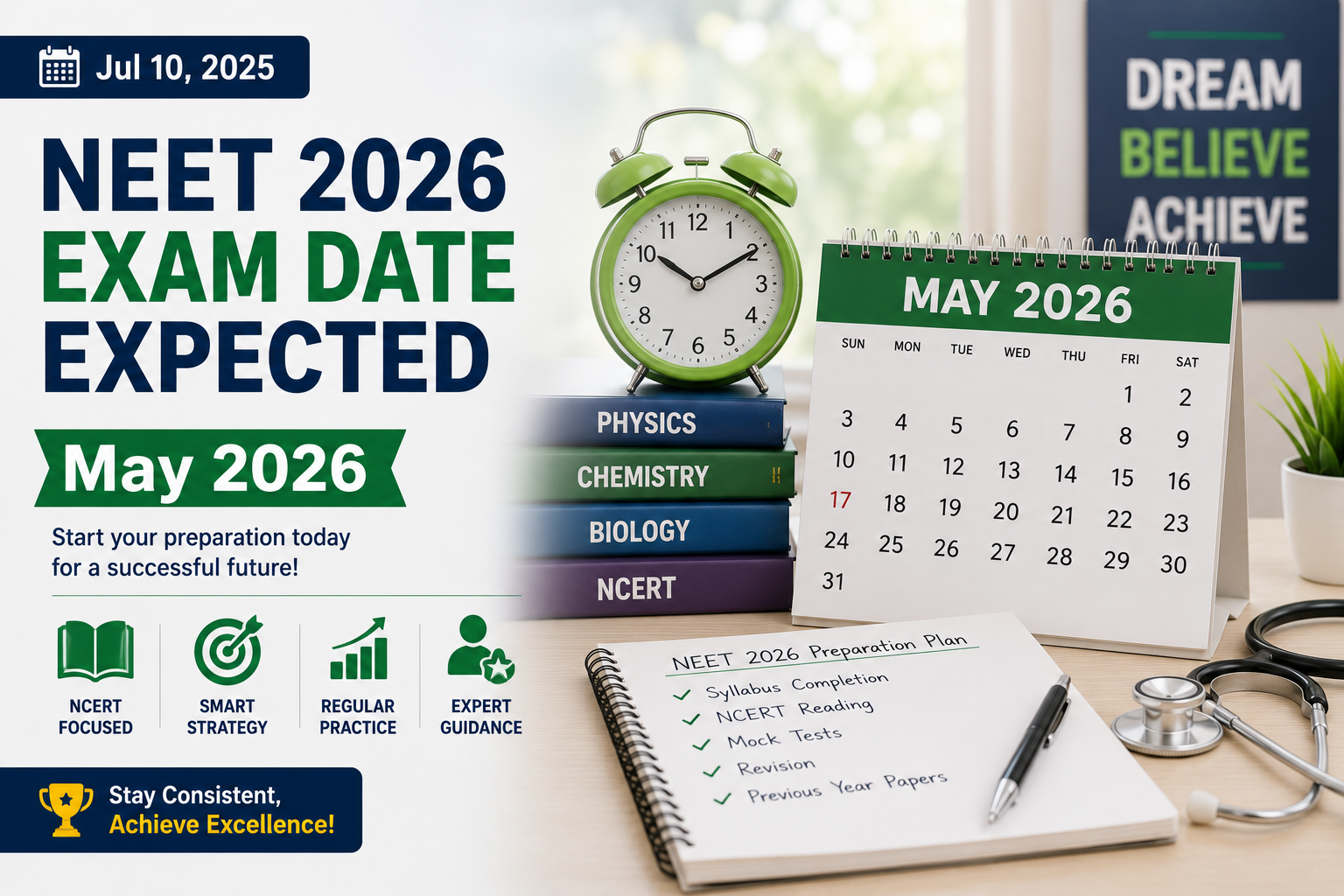 NEET 2027 Exam Date Expected - May 2027